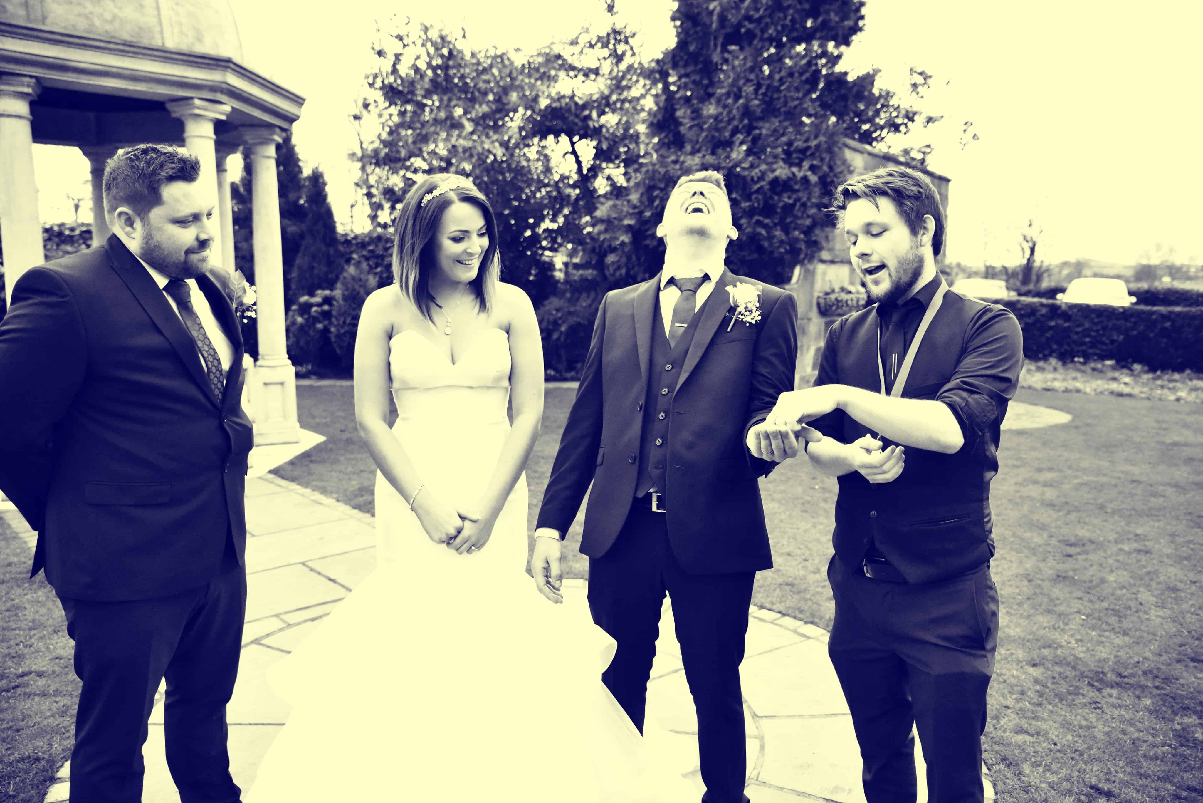 Live reactions from Professional magician Greg Holroyd performing wedding magic in Leeds